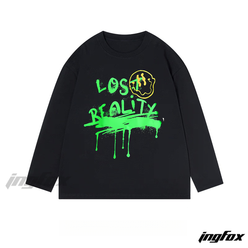 "LOST REALITY" Graffiti - Style Graphic - Classic Cotton Long Sleeve Tee