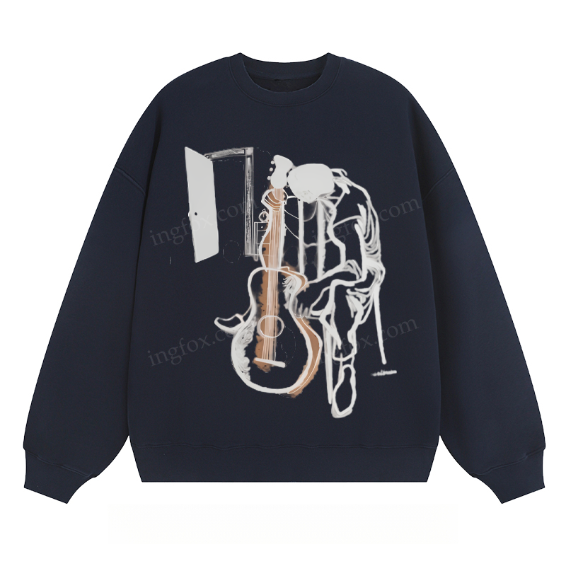 Guitar & Figure Art - Classic Unisex Fit Crewneck Sweatshirt
