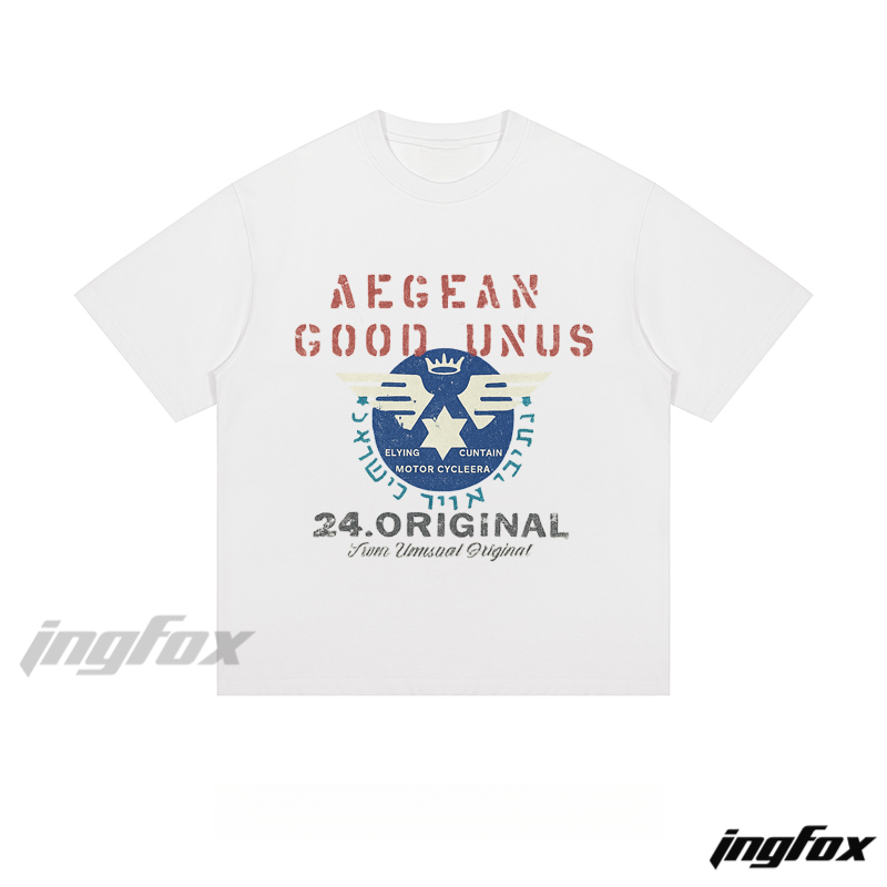 Vintage Badge Graphic - Loose Fit Short Sleeve T - Shirt