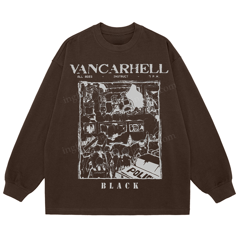 Vancarhell Graphic - Classic Unisex Fit Cotton Long Sleeve Tee