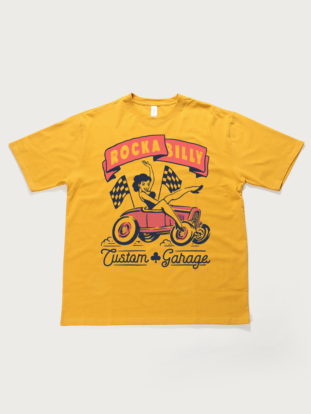 Rockabilly Custom Garage - Unisex Retro Cotton Short Sleeve T-Shirt