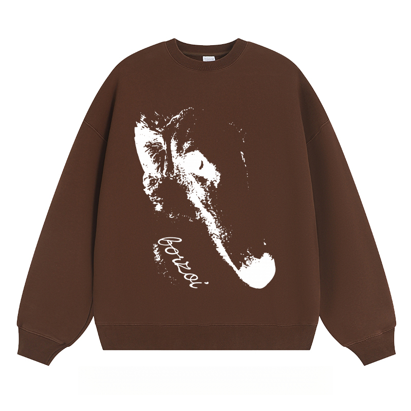 Borzoi Dog Portrait - Classic Unisex Fit Crewneck Sweatshirt