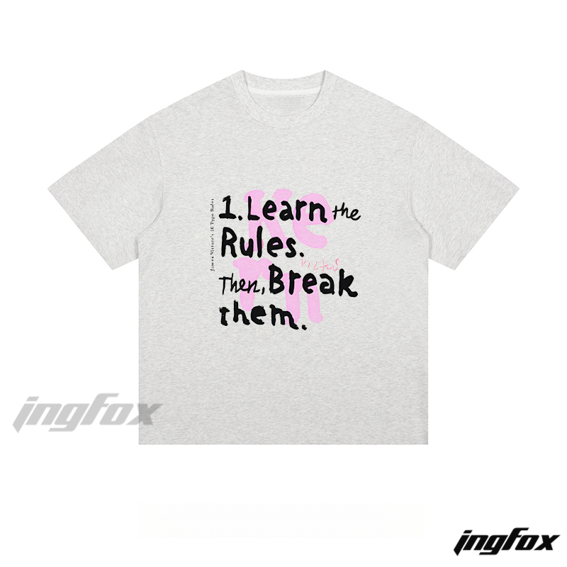 Rule - Breaking Inspirational Text - Loose Fit Short Sleeve T-Shirt