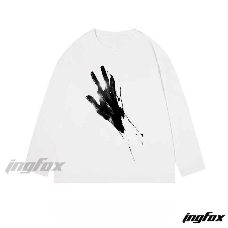 Ink Hand Graphic - Classic Cotton Long Sleeve Tee