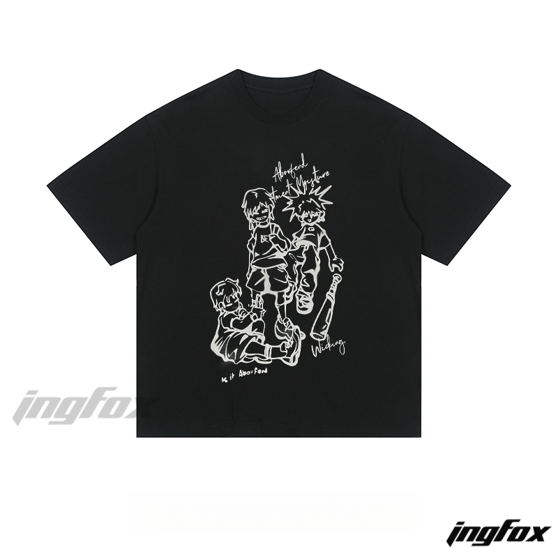 Anime Kids Sketch - Loose Fit Short Sleeve T - Shirt