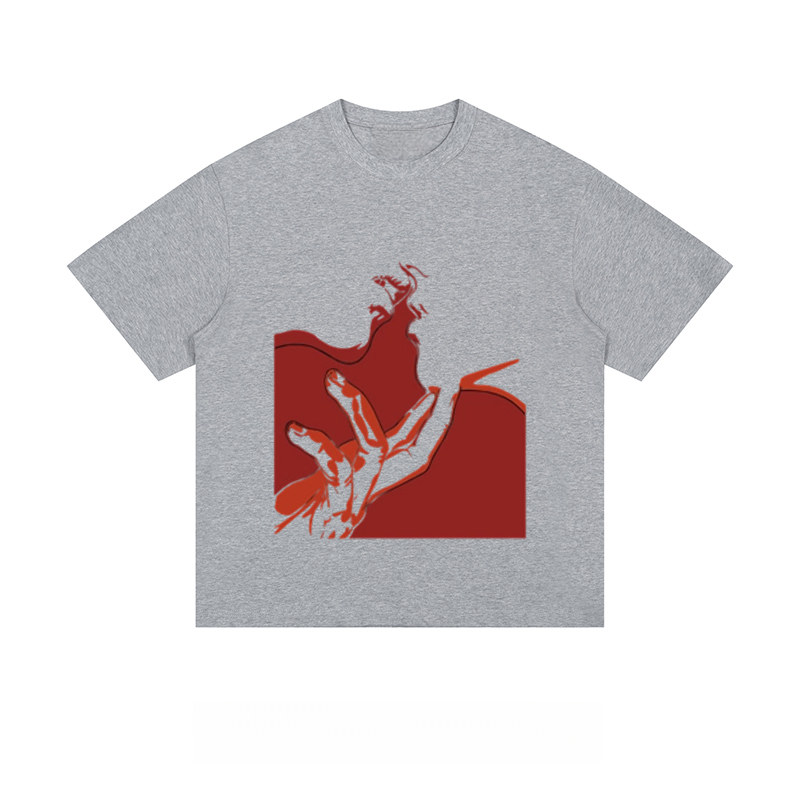 Abstract Hand & Silhouette - Loose Fit Short Sleeve T - Shirt
