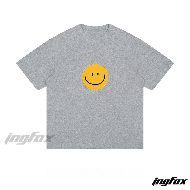 Cheerful Smile - Loose Fit Short Sleeve T-Shirt