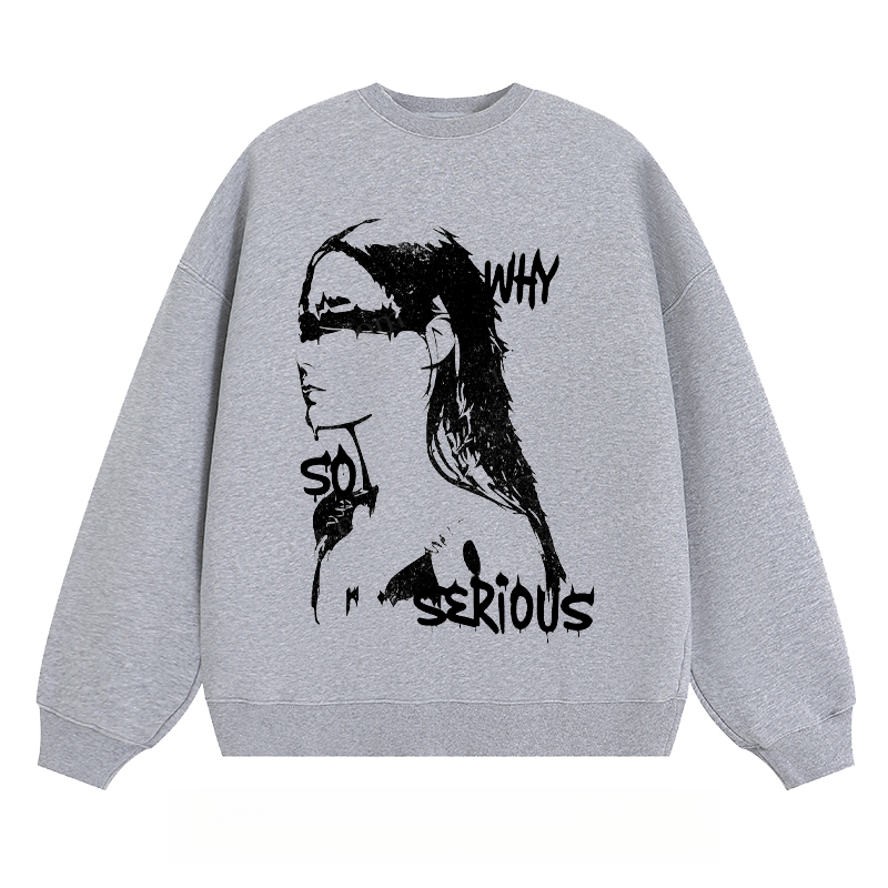"Why So Serious" Graphic - Classic Unisex Fit Crewneck Sweatshirt